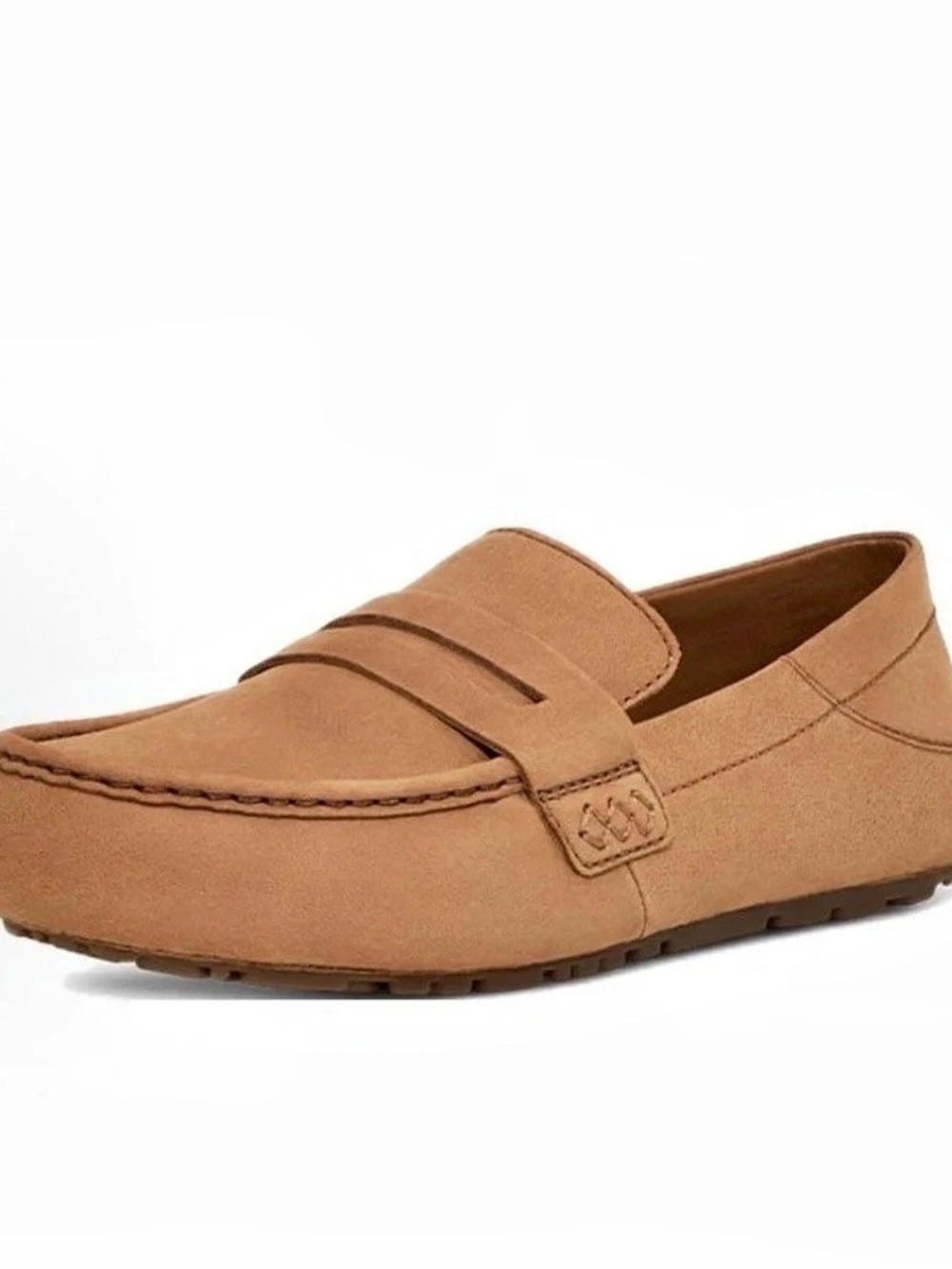 New UGG Men's Brown Suede Leather Slip-On Loafers US 8